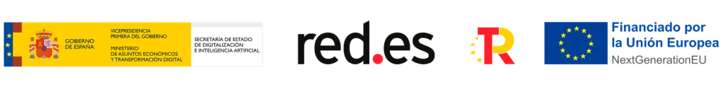 Gobierno de España, red.es y UE, muestra financiación NextGenerationEU.